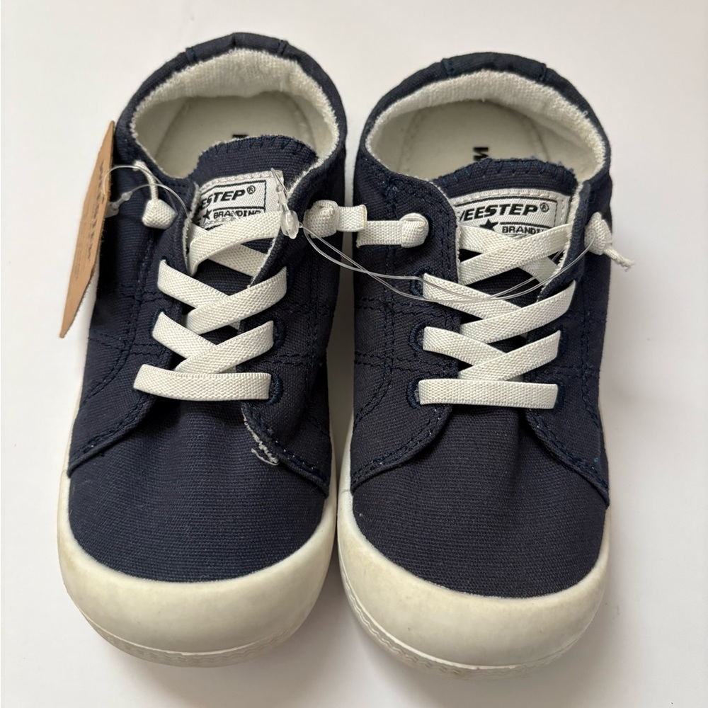 Weestep Kids Navy Canvas Sneakers Toddler Size 10 NWT
